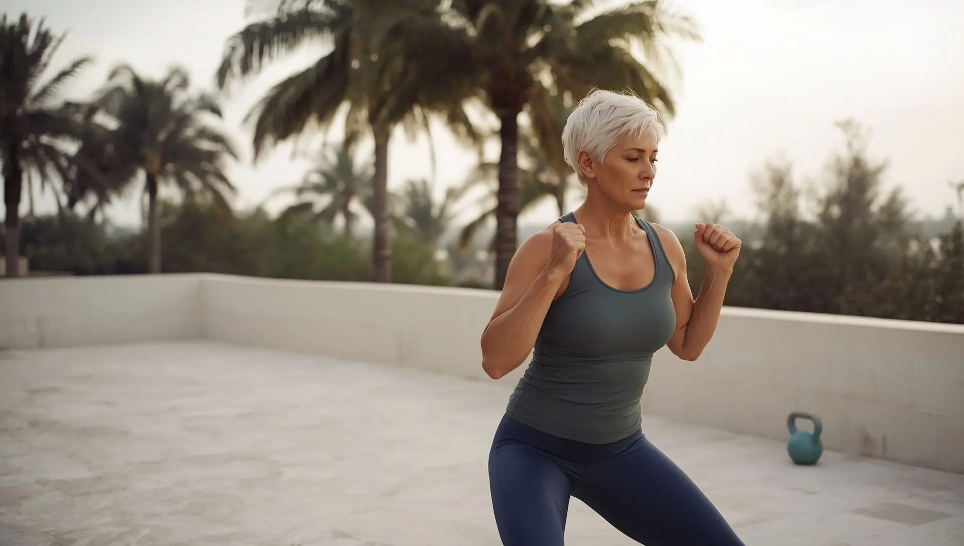 A woman staying active and well